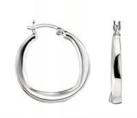 ELLE Hoop Earring Sterling Silver - New Form 62L487A00Q