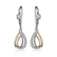ELLE Earrings Sterling - Ocean 3 Tone Pear R2LCCN0003