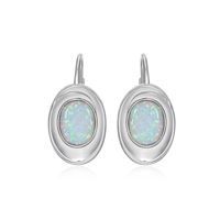 ELLE Earrings Sterling - Swirl Oval Opal R2LCSZ396G