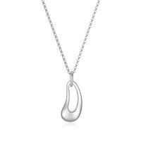 ELLE Sterling Silver Oasis Puffy Droplet NecklaceR0LC0RA046
