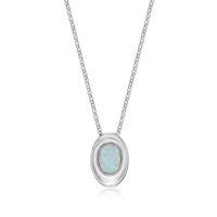 ELLE Necklace Sterling - Swirl Opal R0LBYT3946