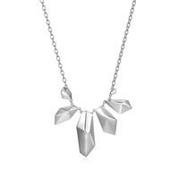 ELLE Sterling Silver Peak Polygon Necklace R0LC09A046