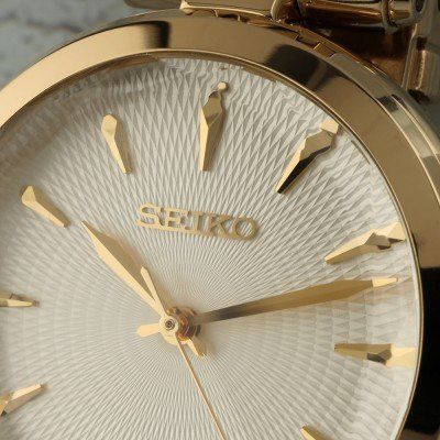 Seiko Essentials Yellow Gold Ladies Watch SRZ554