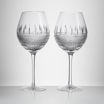 Irish Lace Red Wine 19oz set of 2 Waterford Mastercraft