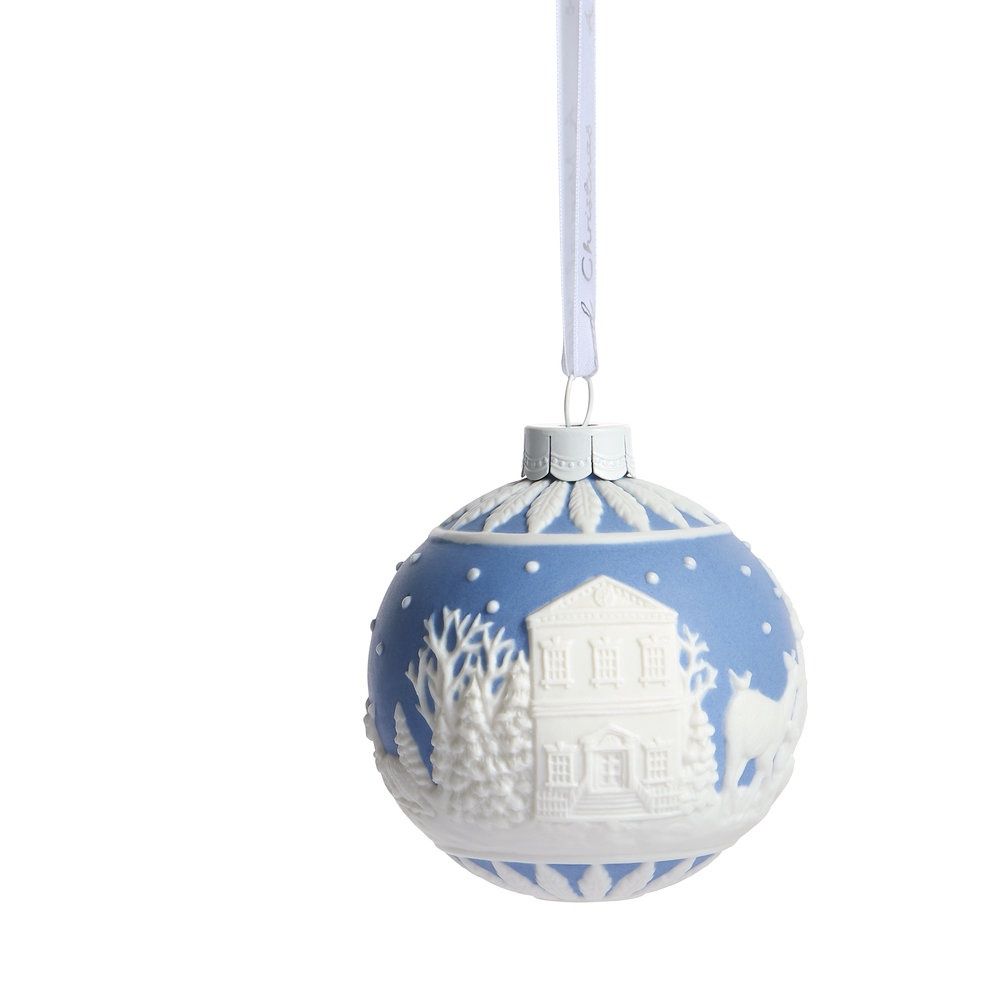 Wedgwood Ornament  Deer Bauble
