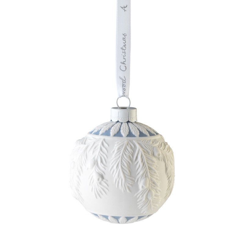 Wedgwood Ornament Frosted Pine Bauble