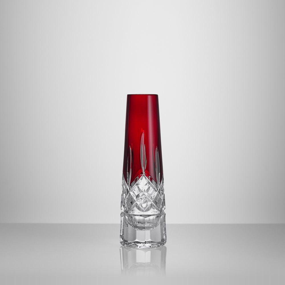 Lismore Red Bud Vase 7&quot; Waterford