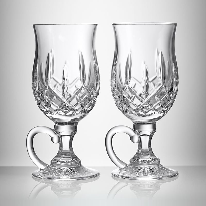 Lismore Irish Coffee 8oz set of 2 Sculpted Waterford