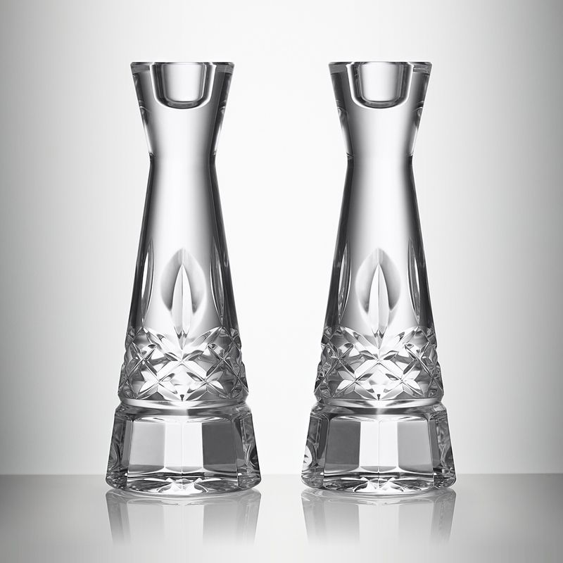 Lismore Round Candlestick 8&quot; set of 2 Waterford