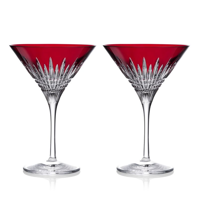 Lismore Diamond Red Martini set of 2