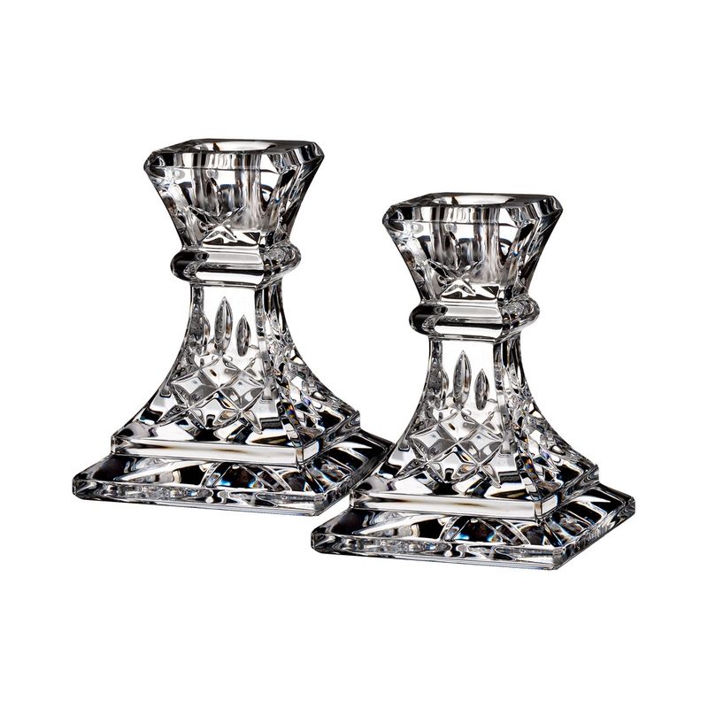 Lismore Candlesticks 4&quot; set of 2