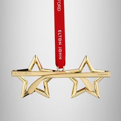 Elton John Spectacles Golden Ornament Waterford