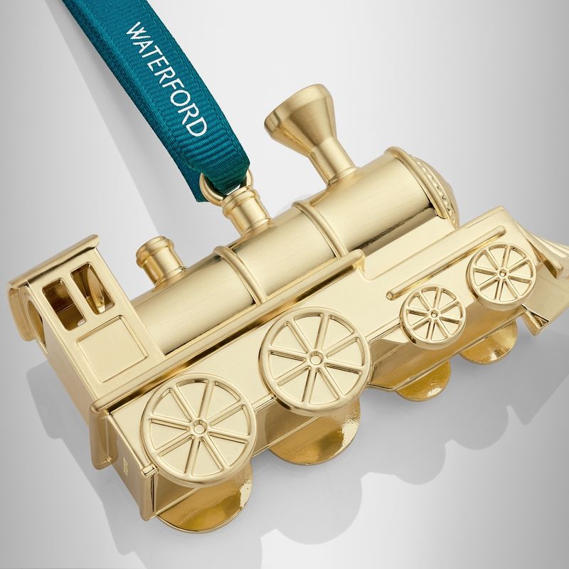 Gold Steam Train Ornament