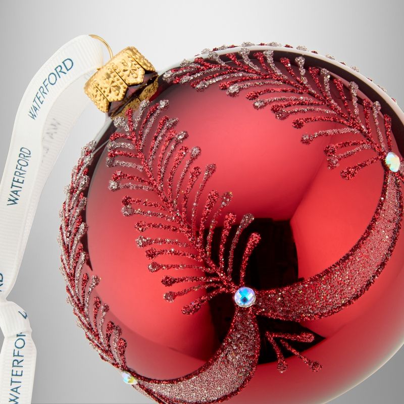 Holiday Heirlooms Red Bauble Ornament Waterford