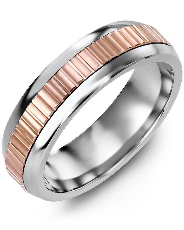 Madani Cobalt &amp; 10K Rose Gold Ring 6.5mm