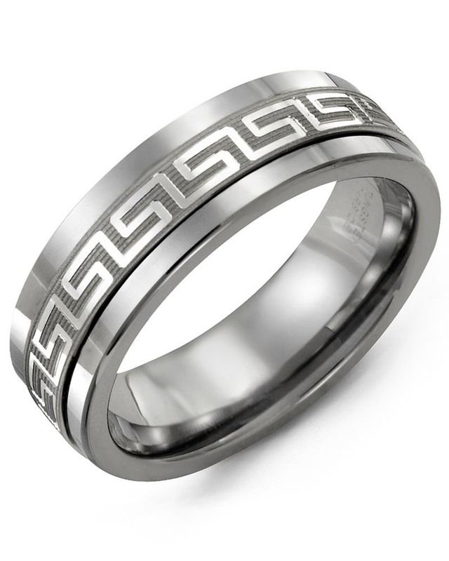 Madani Cobalt &amp; 10k White Gold Ring  7mm