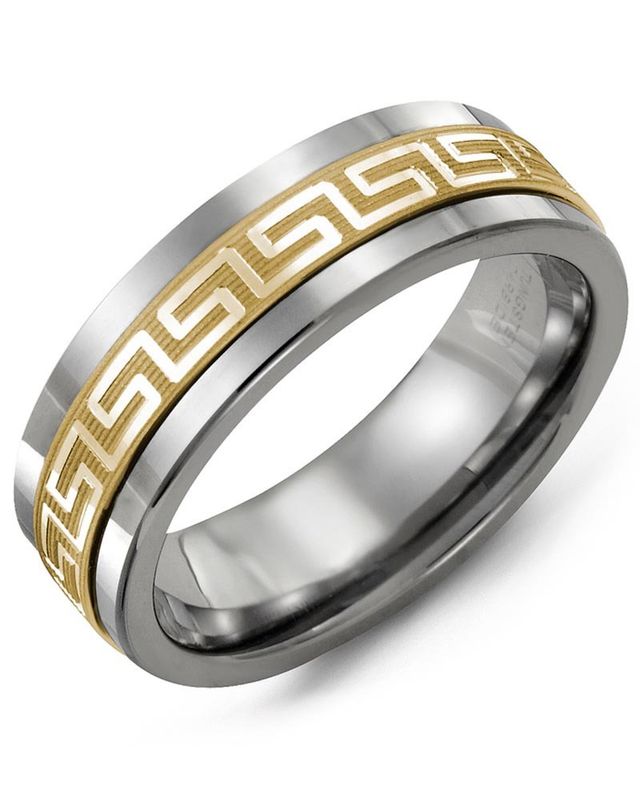 Madani Cobalt &amp; 10K White Gold Ring 7mm