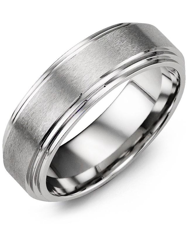 Madani Cobalt Brush Accents Ring 7mm