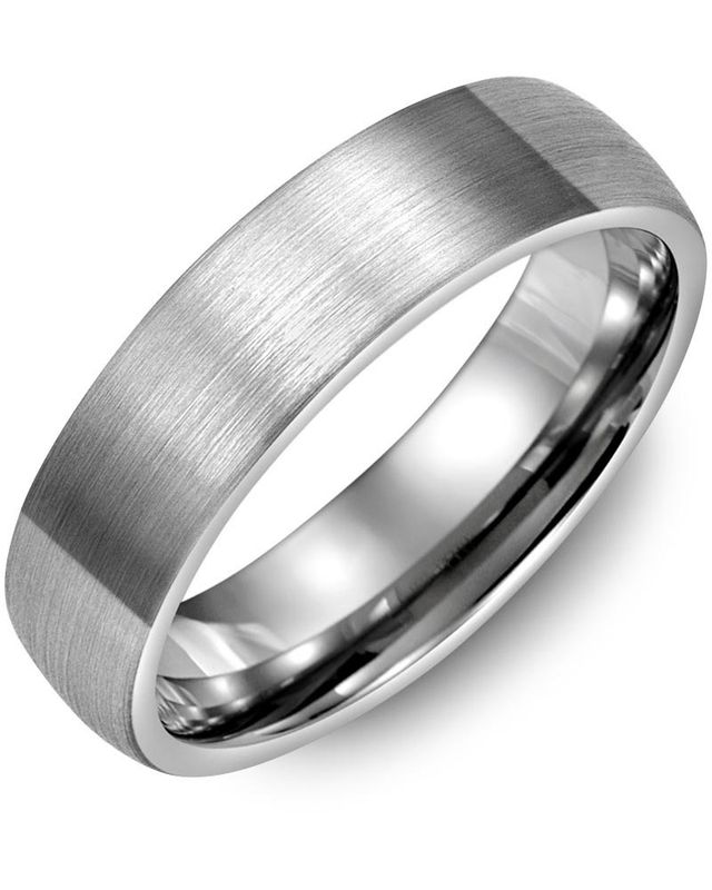 Madani Tungsten Dome Brush Ring 6mm