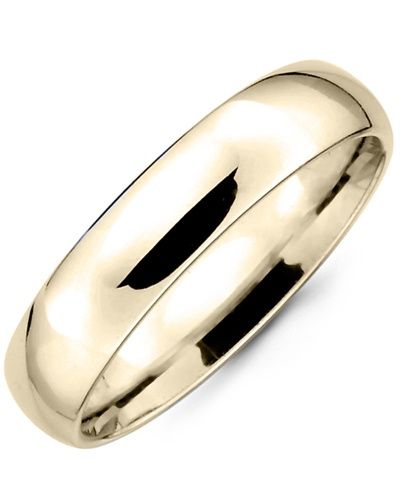 Madani Gold Classic Plain Dome Ring 14K Yellow 2mm
