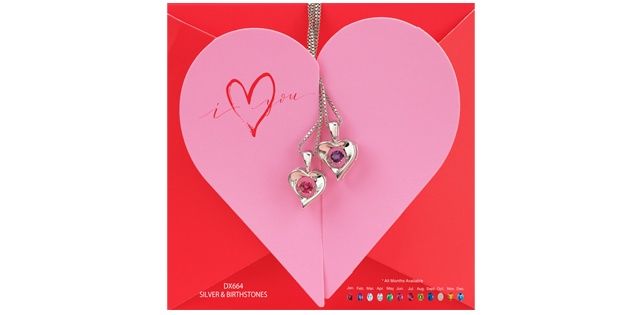 Corona Pulse Amethyst Sterling Silver Heart Necklace PP3172