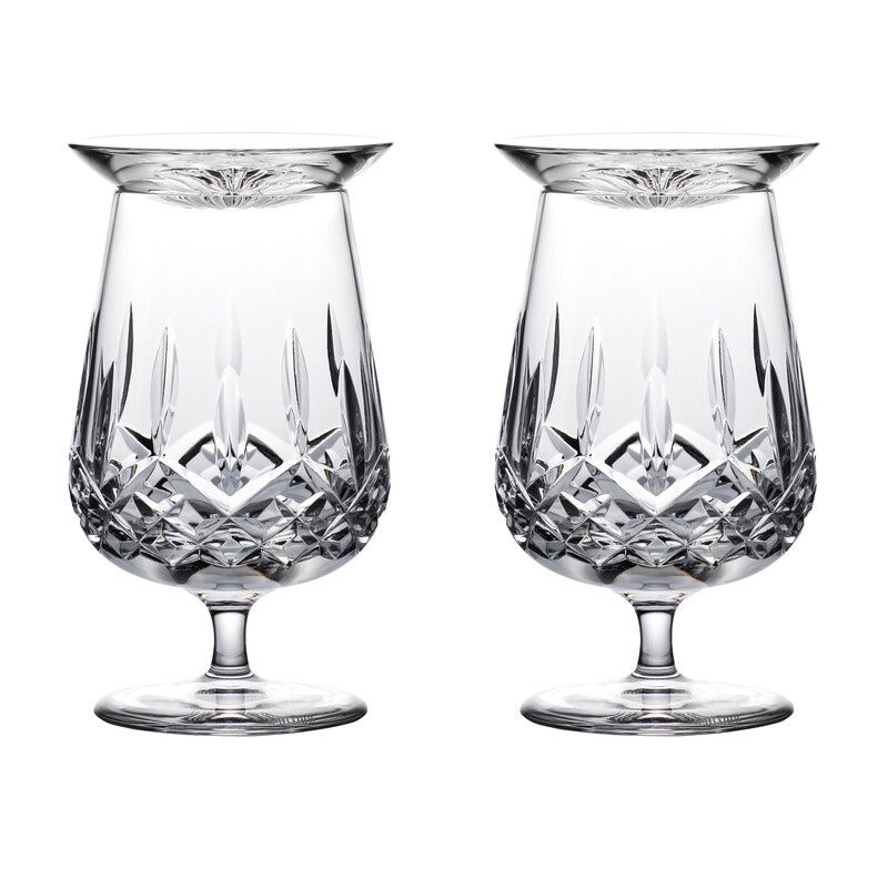 Lismore Connoisseur Rum Snifter &amp; Tasting Cap 8oz set of 2 Waterford