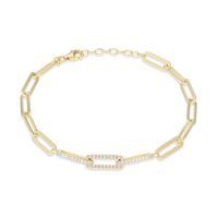 REIGN Bracelet Sterling Gold Plated - Paperclip Link 31ABFF9741