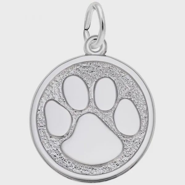 Nuco Charm Sterling - Large Paw Print