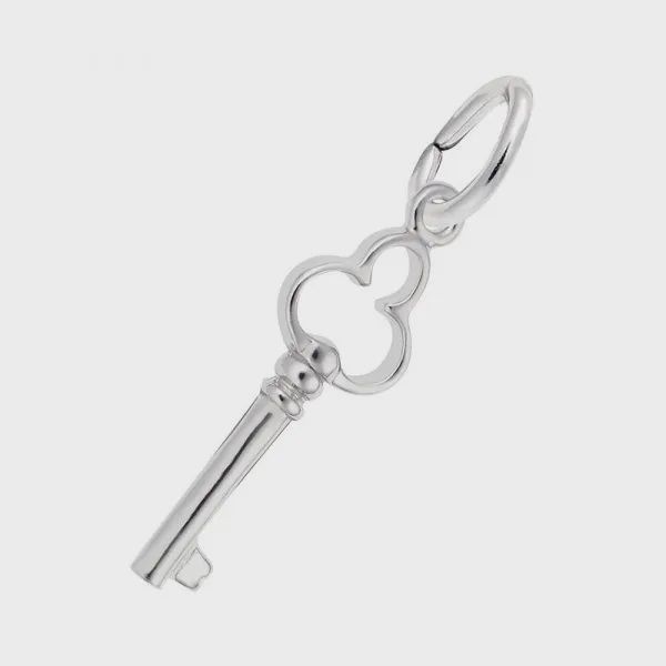 Nuco Charm Sterling - Antique Trefoil Key Accent