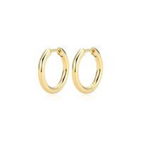 REIGN Earrings Sterling Gold Plated - Endless Huggie Hoop 32AUPGA00N