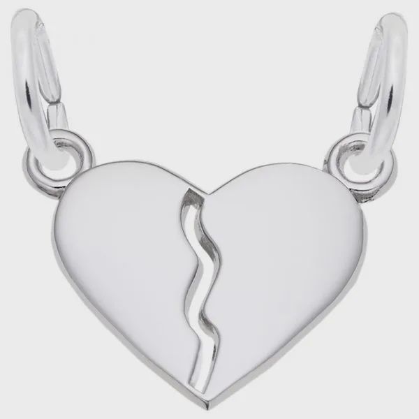 Nuco Charm Sterling - Petite Break Apart Heart