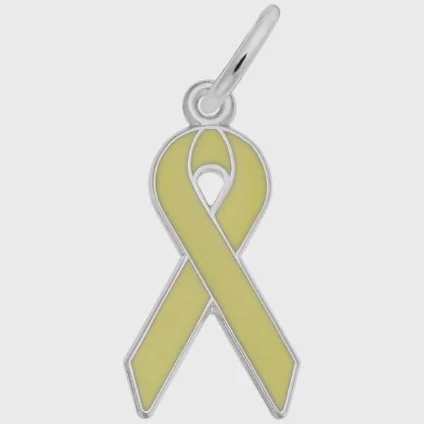 Nuco Charm Sterling - Support Our Troops Ribbon