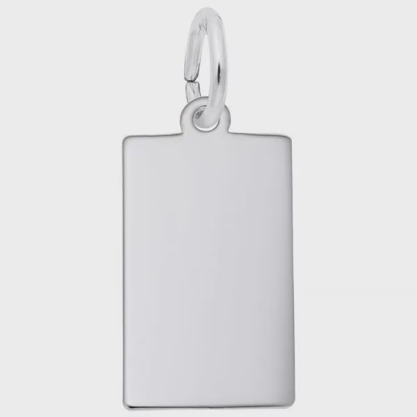 Nuco Charm Sterling - Small Rectangle Dog Tag