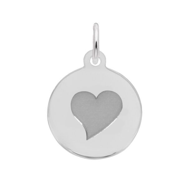 Nuco Charm Sterling - Initial Disc Heart