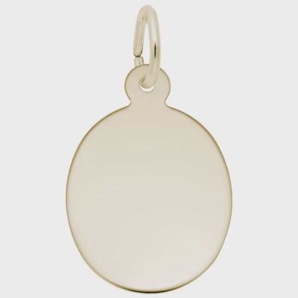Nuco Charms Sterling Gold Plated - Oval Disc