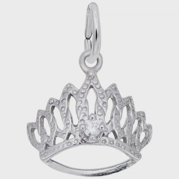 Nuco Charm Sterling - Tiara with April Stone