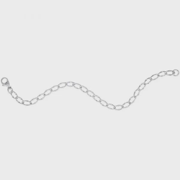 Nuco Bracelet Sterling - Dapped Single Link Curb 7"