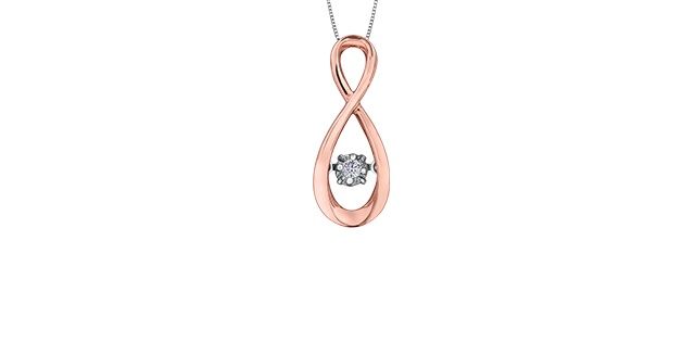 Corona Pulse Diamond Necklace 10KR .03TW DX736R