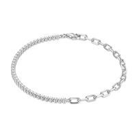 Reign Sterling Silver Half and Half Dalloz Bracelet R1AAHP0042