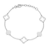 Reign Sterling Silver Open Clover Bracelet R1ADSRA04Q