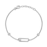 Reign Sterling Silver Paperclip Bracelet R1AC61004Q
