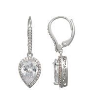 REIGN Earrings Sterling - Pear Halo R2AW17006G