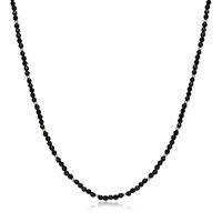 REIGN Necklace Sterling Gold Plated - Black Agate 30AC0V2742