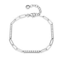 Reign Sterling Silver Bar &amp; Paperclip Bracelet R1AC9J004Q