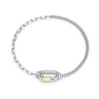Reign Sterling Silver Two-tone Carabiner Link Bracelet R1ADV0A0N1