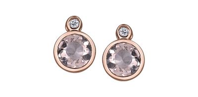 Corona Morganite 10KRW Gemstone Earrings