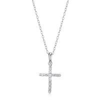 REIGN Necklace Sterling - Cubic Zirconia Cross