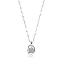 REIGN Necklace Sterling - Blue Chalcedony Pebble R0ADHVA416