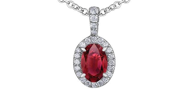 Corona Ruby 10KW Gemstone Necklace