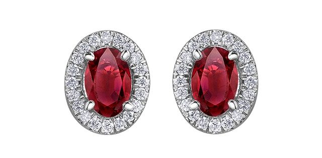 Corona Ruby 10KW Gemstone Earrings